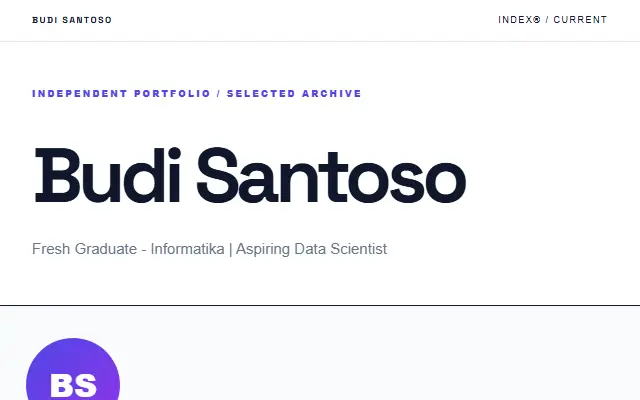 Template portofolio Index