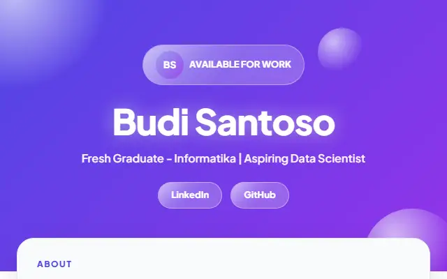 Template portofolio Chrome